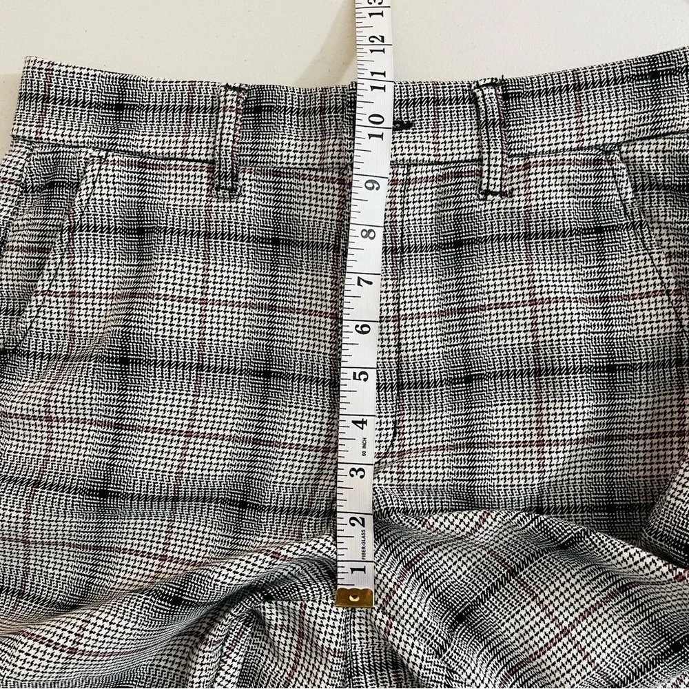American Eagle Stretch Super High Rise Skinny Trousers 6 Black/White Pockets